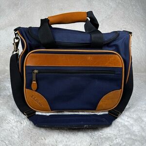 LL Bean Canvas Leather Travel Bag Luggage